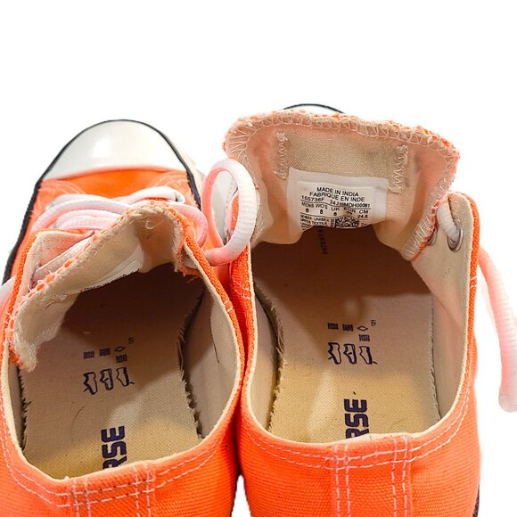 NWOB Converse All Star sz W8 M6 Orange Sneakers Athletic Shoes Chuck Taylors - Picture 9 of 11